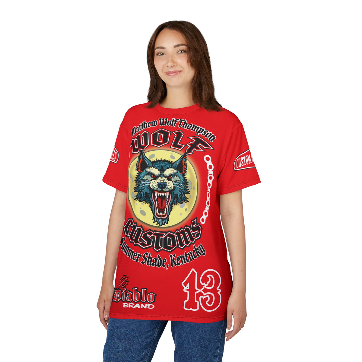 MWT Wolf Custom Motorcycles Super Tee — Viciously Cool High Performance Motorcycle Riding Shirt
