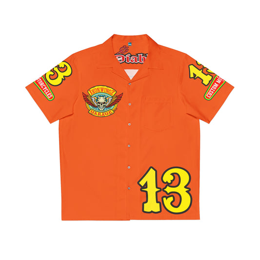 Big Bopper Men's Hawaiian Shirt - Loose, Comfortable Button Up Shirt for Easy Breezy Riding - Sizes to 5XL