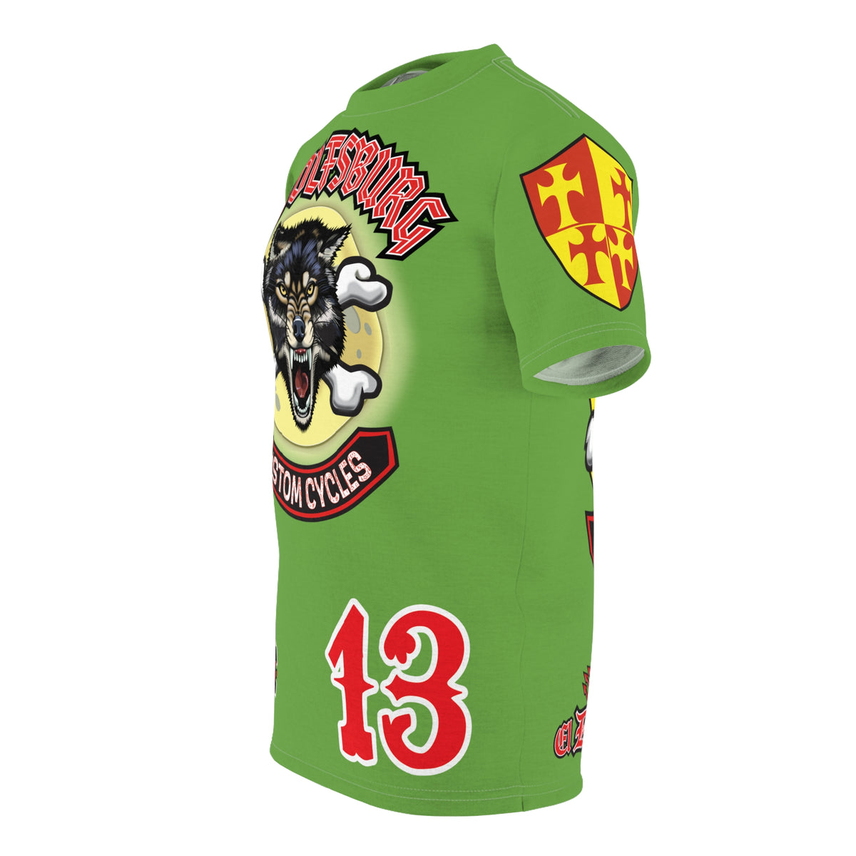 Wolfsburg Custom Cycles HiViz Graphic Super Tee for Bikers