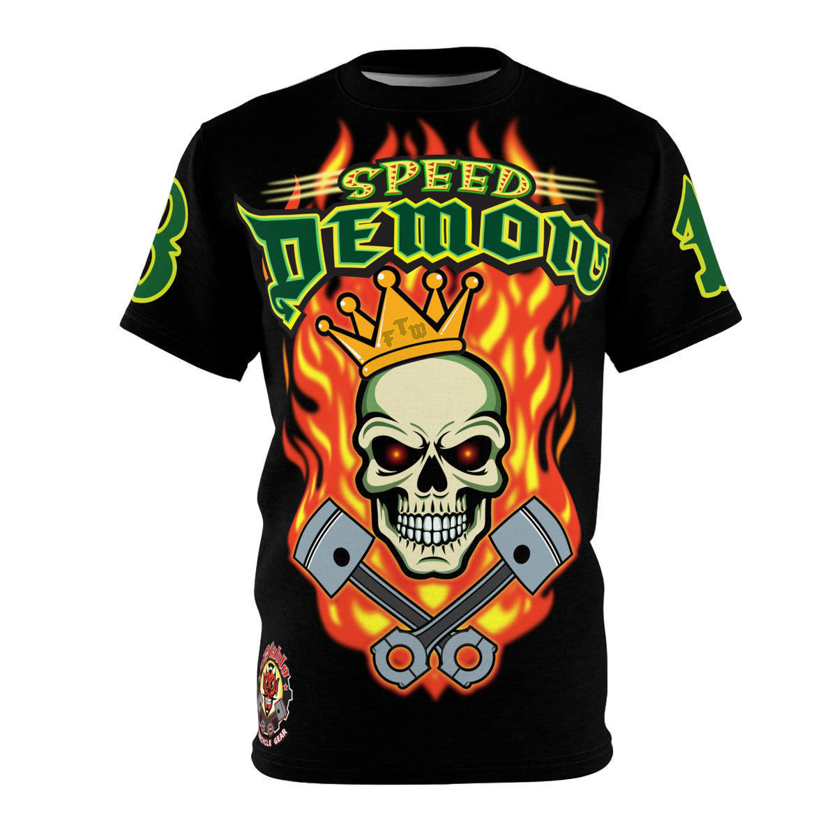 Speed Demon HiViz Blaze Sports Quality  motorcycle Riding Tee