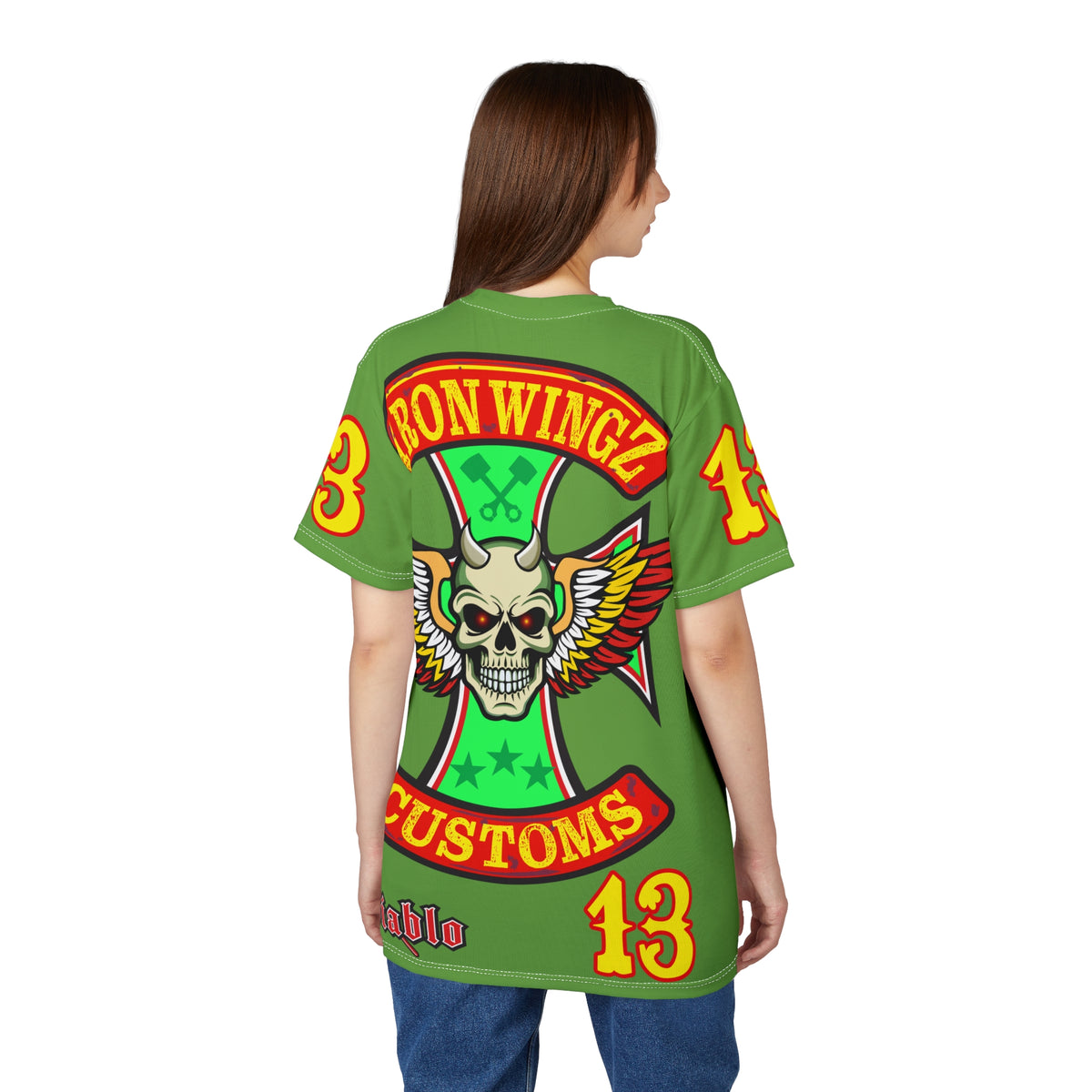 Iron Wingz Garage HiViz Super T - Hardcore Motorcycle Riders Cut- Soylent Green  ( Limited Edition )