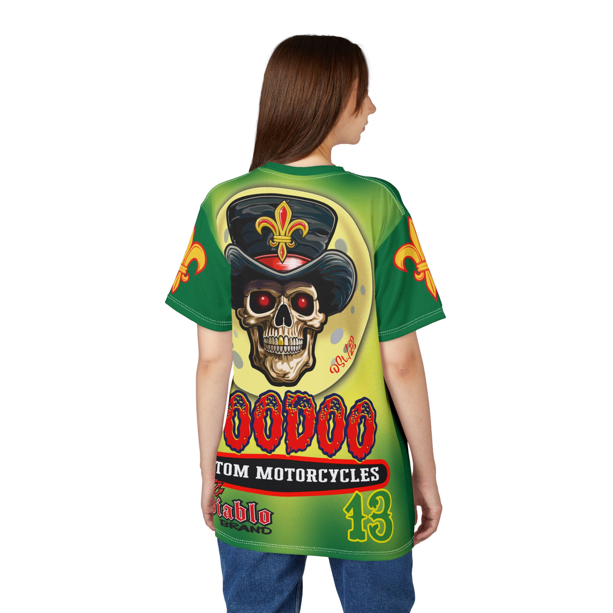 VooDoo Customs Skull & Fleur-de-Lis - High Colour Graphics Super Tee