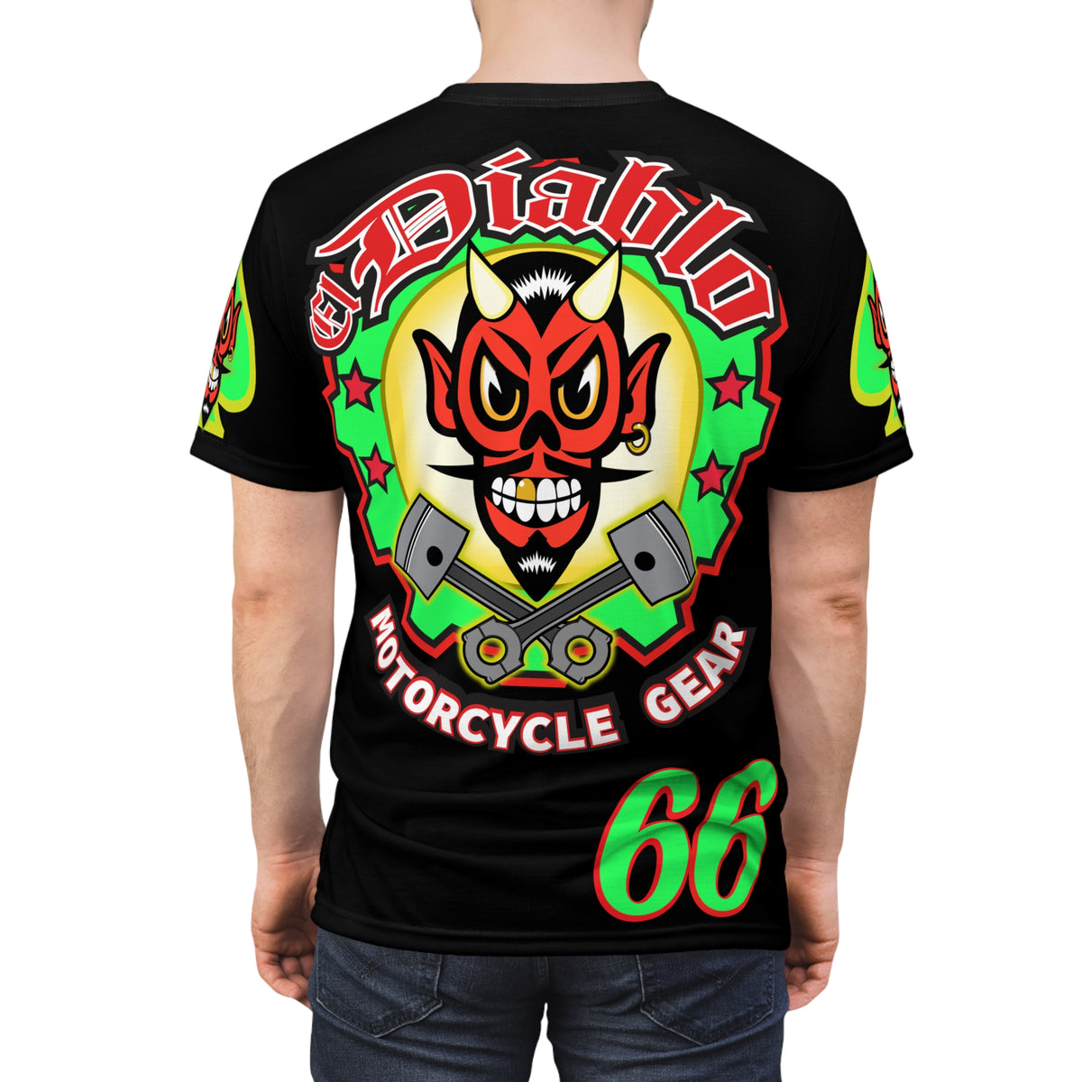 El Diablo Motorcycle Threads Unisex Super Tee - Edgy Graphic Tee for Biker Enthusiasts
