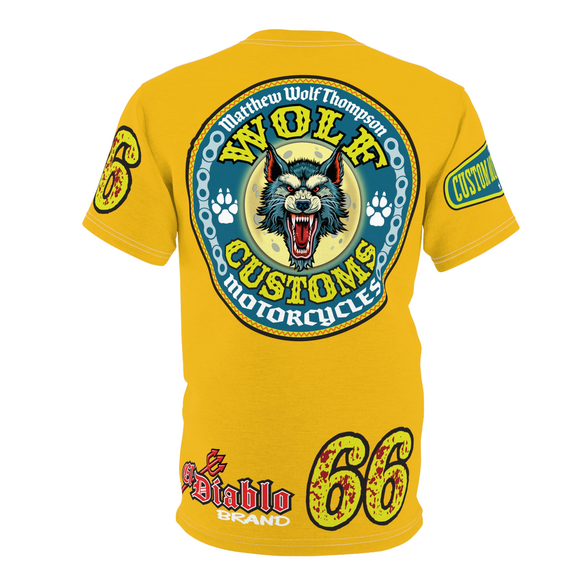 MWT Wolf Customs '66 Graphic Super  Tee — Retro Motorcycle Club Shirt The Best Biker Riding Tee EVER !!!