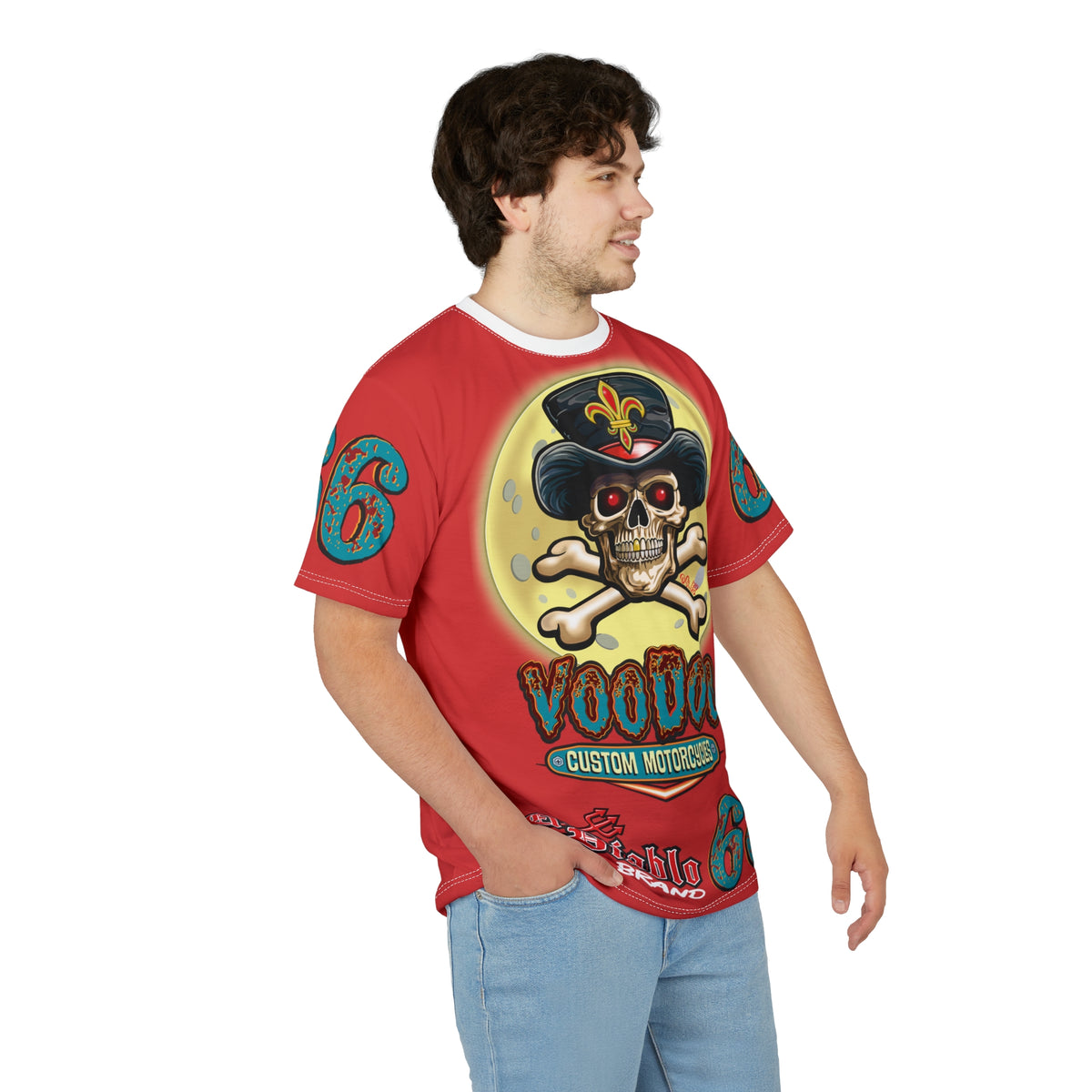 Voodoo Customs  Graphic Tee –  Edgy Style Riding Tee for Bikers