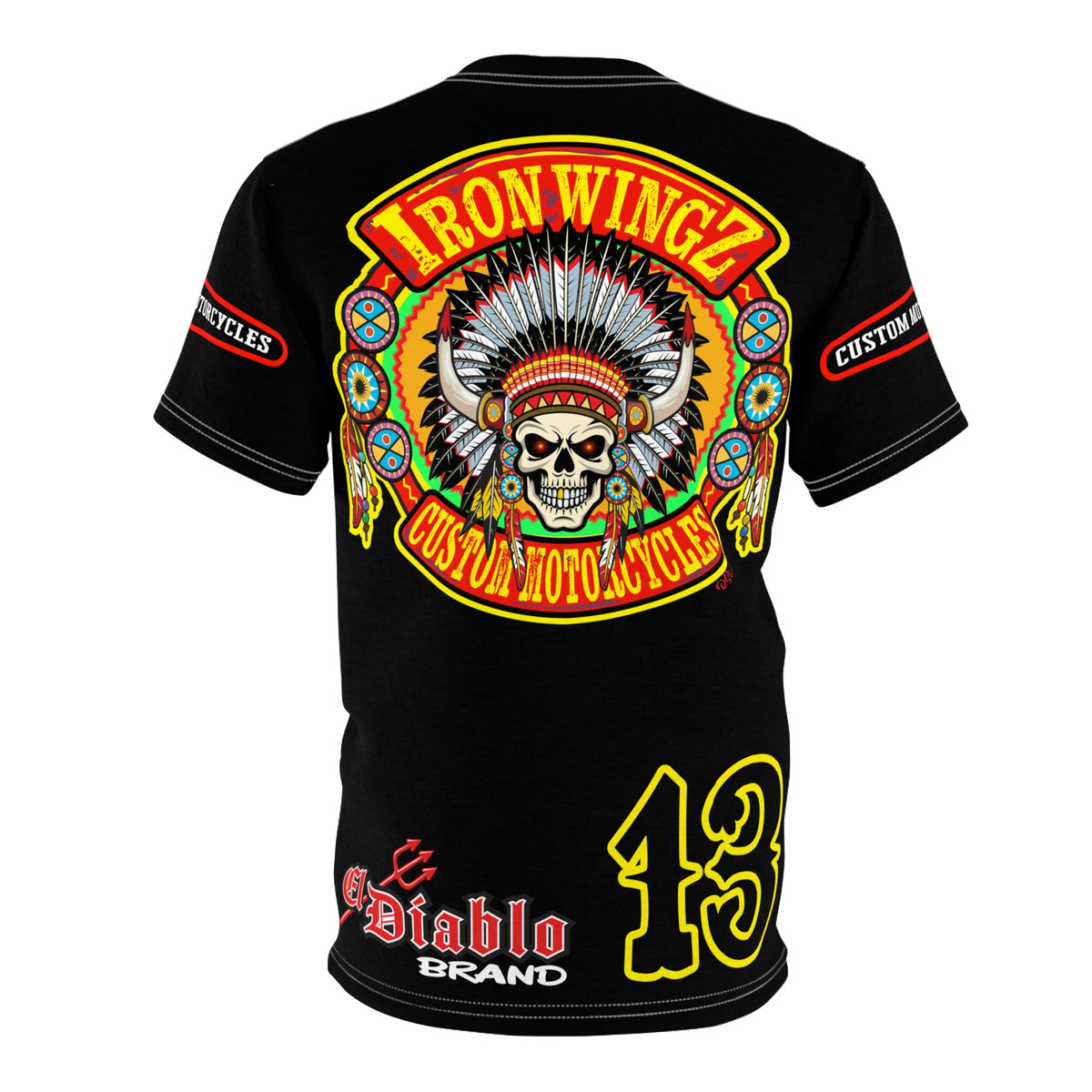 SRT Iron WingZ Garage Custom Biker Riding Super Tee - Retro Vintage Graphic Style