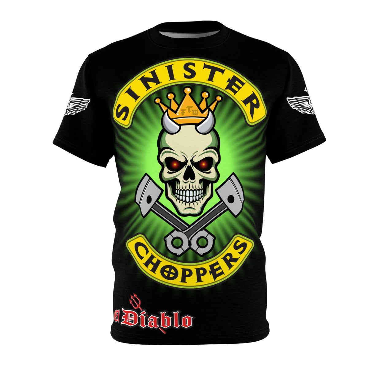 Sinister Choppers HiViz Super Tee - Custom Designed Motorcycle Riding Gear