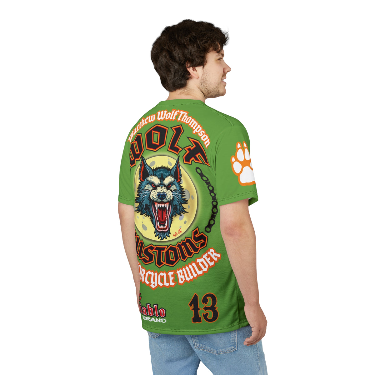 MWT Wolf Custom Motorcycles Super Tee — Viciously Cool High Performance Motorcycle Riding Shirt