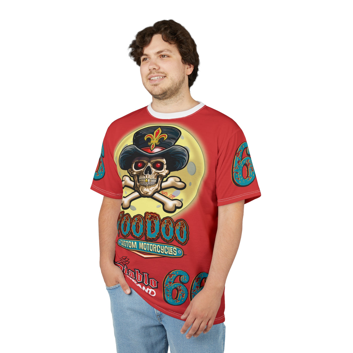 Voodoo Customs  Graphic Tee –  Edgy Style Riding Tee for Bikers