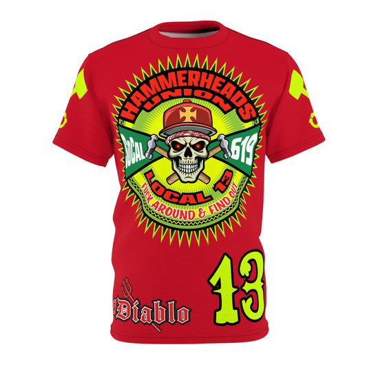 Hammerheads Union Local 13 -  SoCal 619 Special Edition - Custom HiViz Motorcycle Riding Tee Shirt _ Super Comfort and Fit