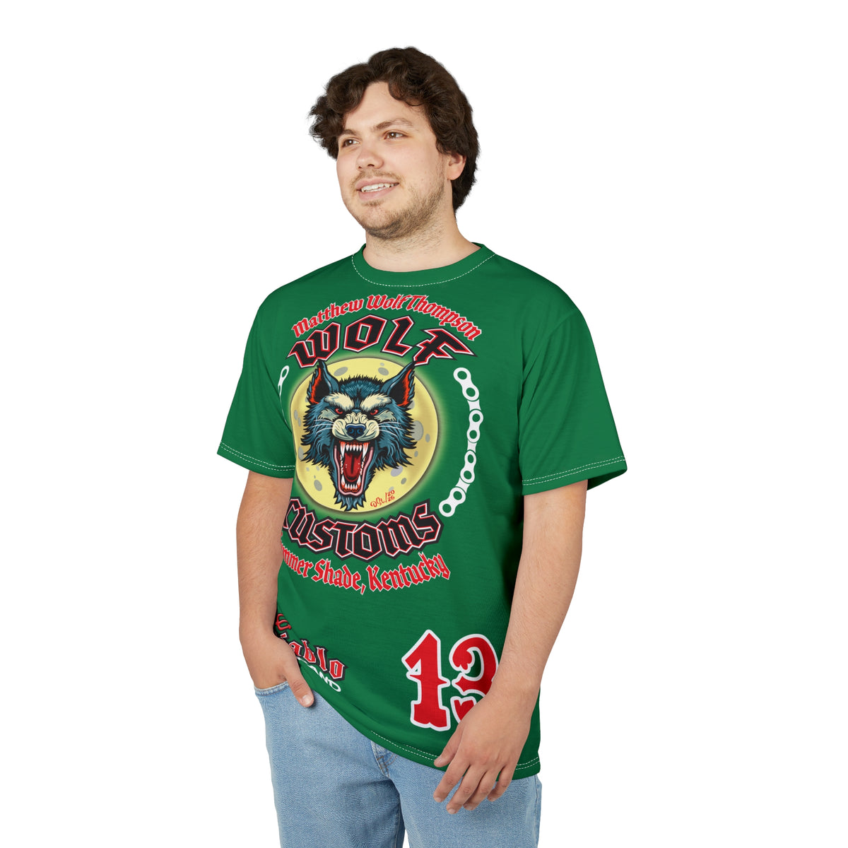 MWT Wolf Custom Motorcycles Super Tee — Viciously Cool High Performance Motorcycle Riding Shirt