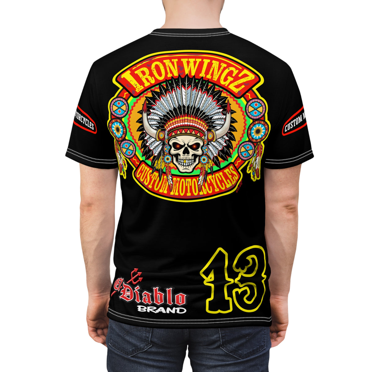 SRT Iron WingZ Garage Custom Biker Riding Super Tee - Retro Vintage Graphic Style