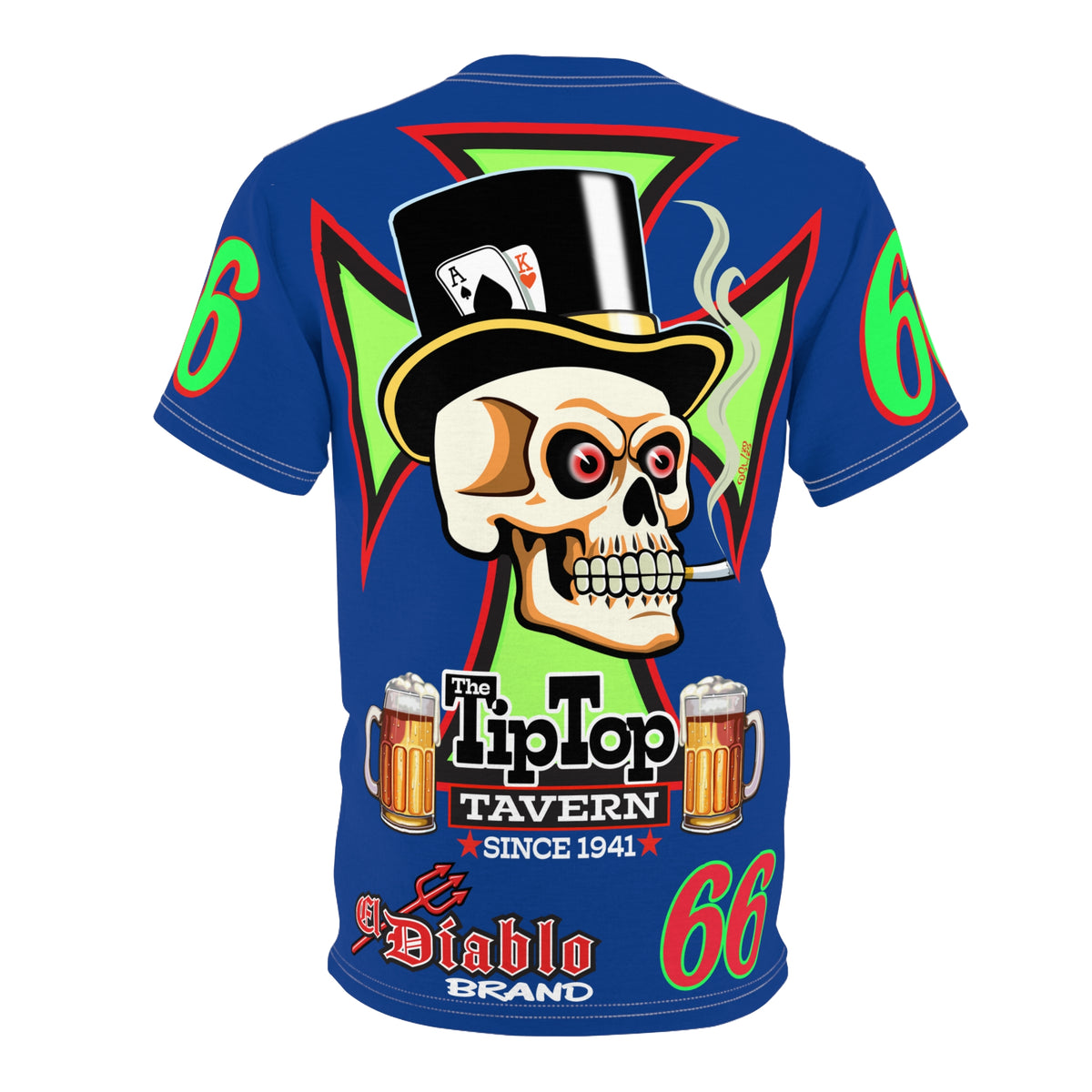 Tip Top Tavern Dive Bar Super Tee - Special Edition Navy Blue + XL Graphics - America's Best Dive Bar - Bikes Beers Babes & Bros. - Biker Bar Tee