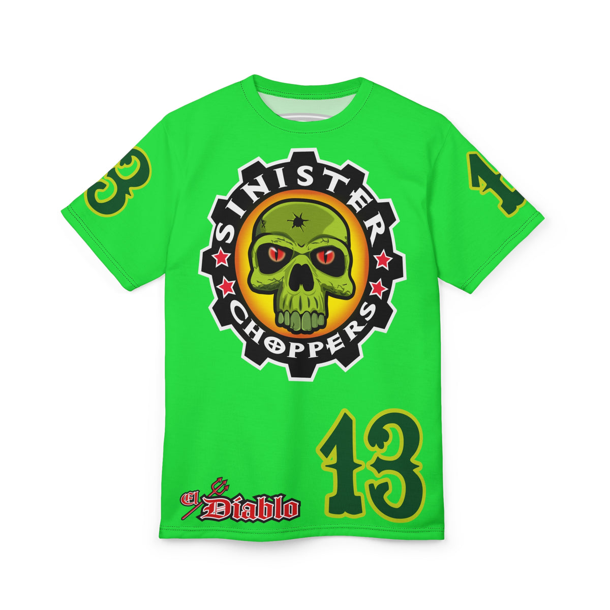 Very Special Sinister Choppers HiViz Motorcycle Riders Super Tee