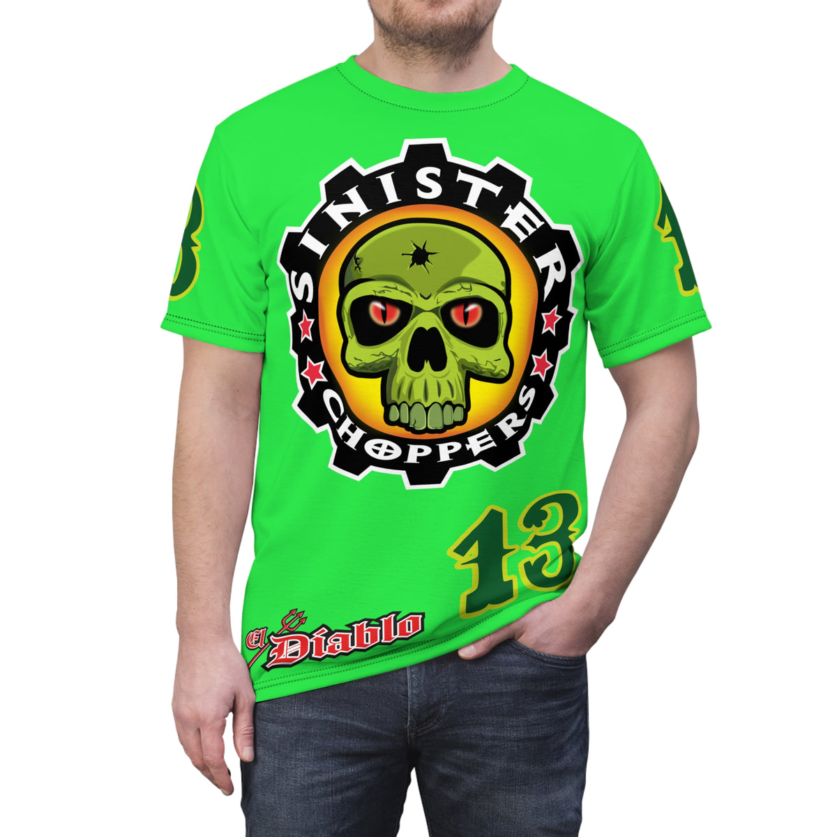 Very Special Sinister Choppers HiViz Motorcycle Riders Super Tee