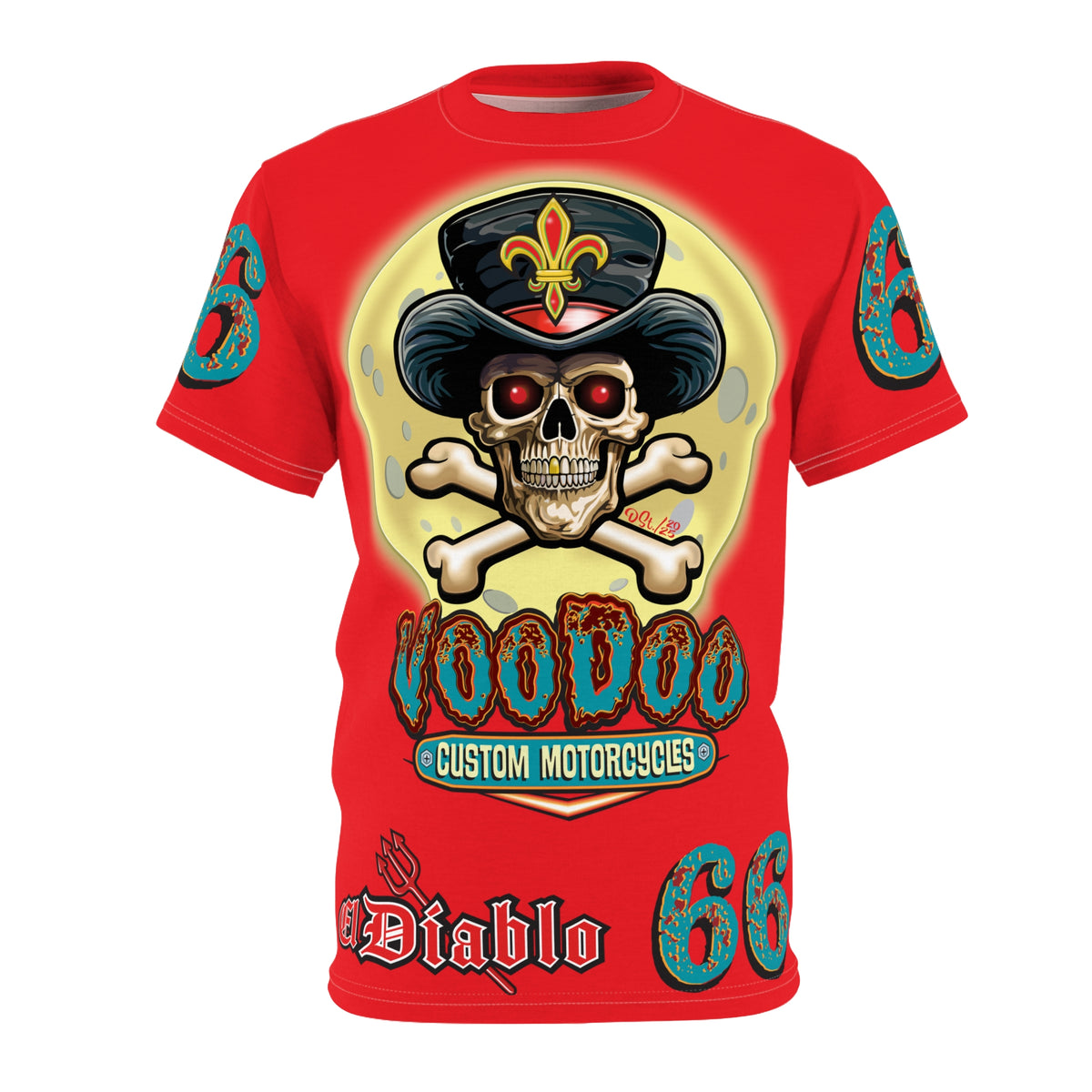 Voodoo Custom Motorcycles  Unisex HiViz Tee, Edgy Graphic Shirt, Motorcycle Apparel, Skull T-Shirt, Perfect for Bikers