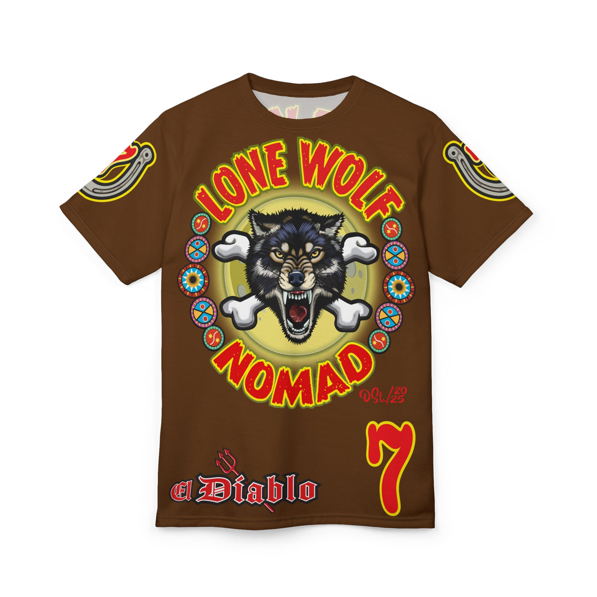 Lone Wolf Nomad HiViz Super Tee - Special Design for Independent No Club Riders
