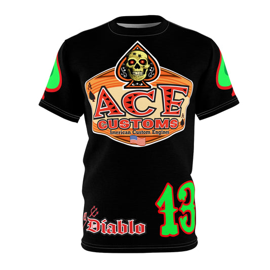 American Custom Engines ACE - Special Lumina Green  Ace of Spades Death Card High visibility Graphics