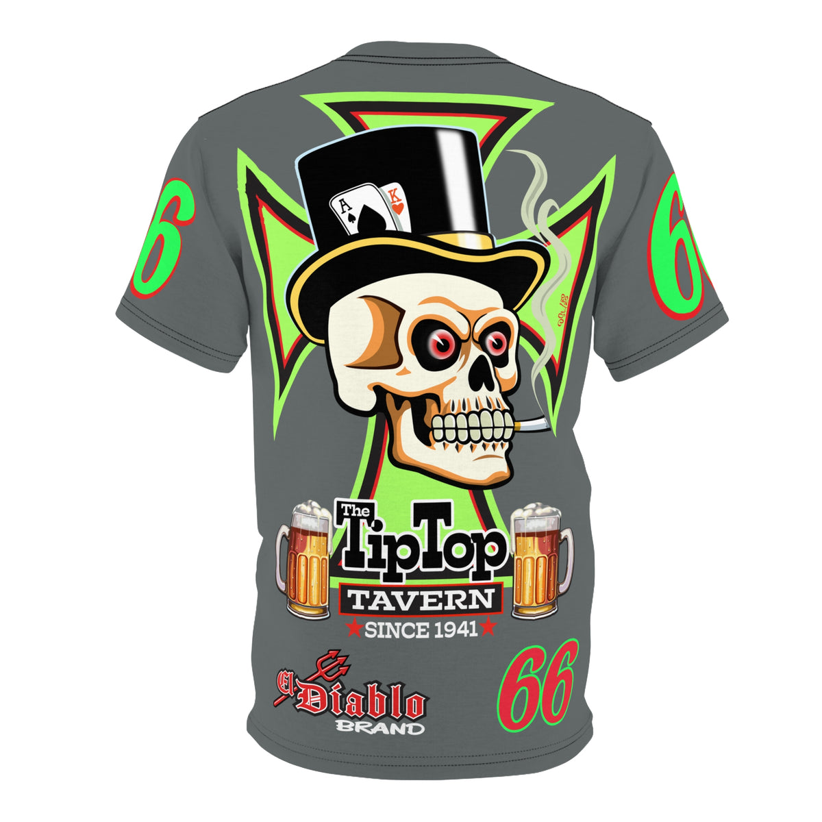 Tip Top Tavern Dive Bar Super Tee - Special Edition Smokin' Joe + XL Graphics - America's Best Dive Bar - Bikes Beers Babes & Bros. - Biker Bar Tee