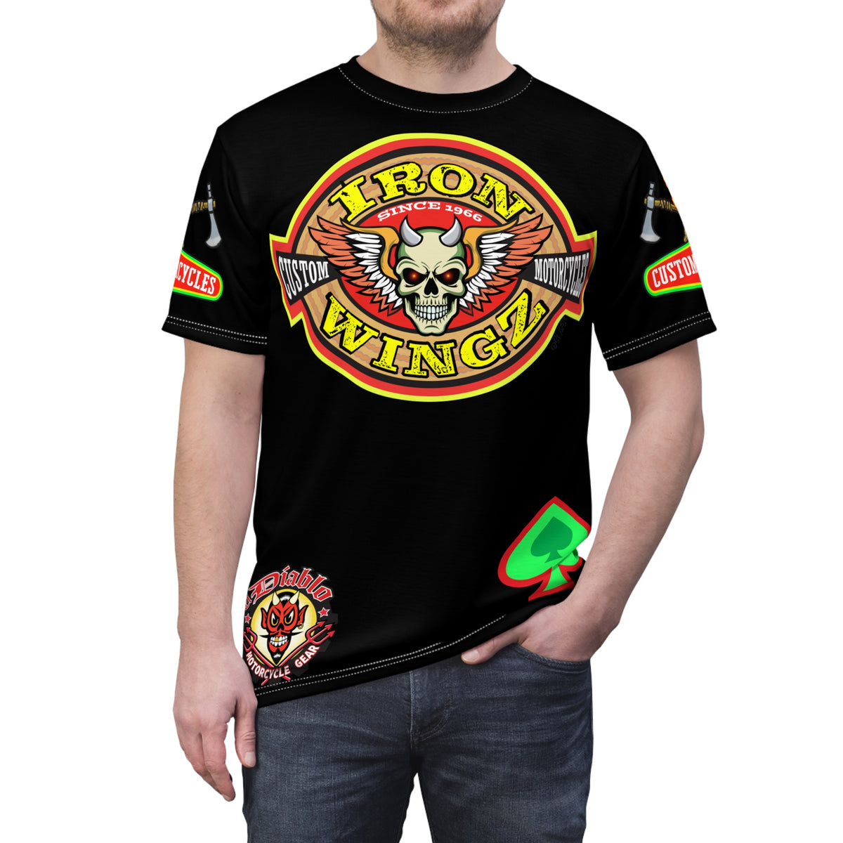 Iron WingZ Customs HiViz High Performance Motorcycle Riding Super Tee