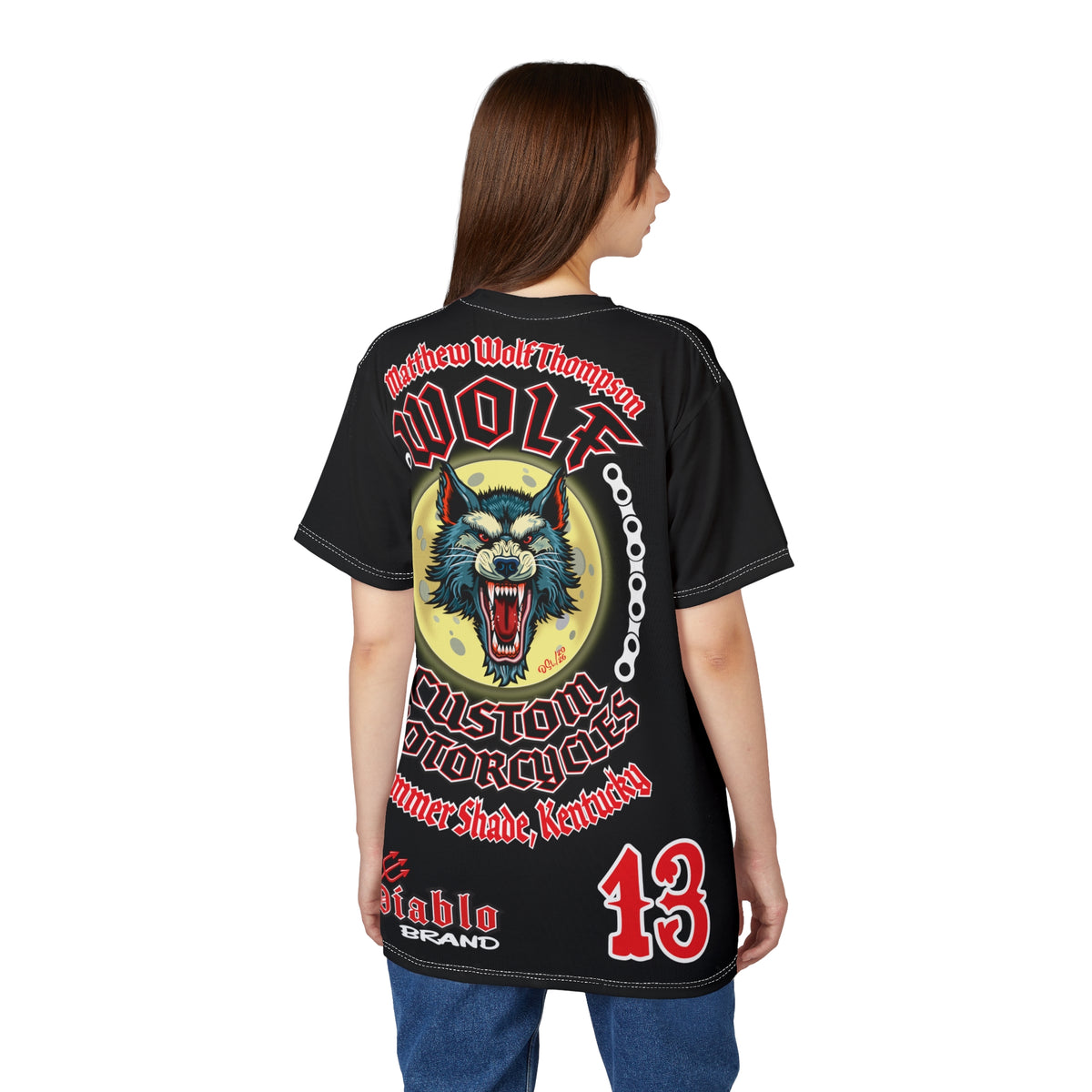 MWT Wolf Custom Motorcycles Super Tee — Viciously Cool High Performance Motorcycle Riding Shirt
