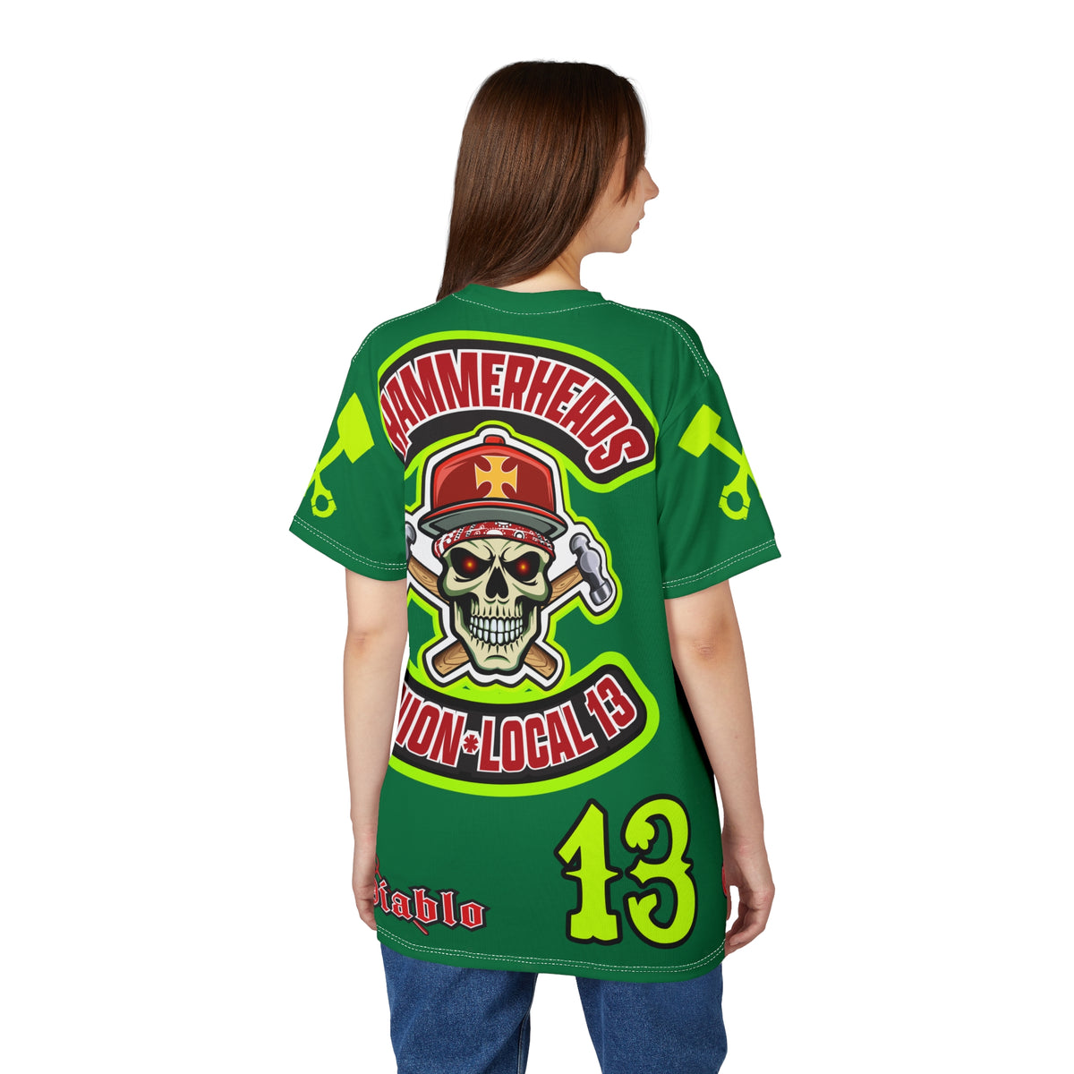 Hammerheads Union Local 13 -  SoCal 619 Special Edition - Custom HiViz Motorcycle Riding Tee Shirt _ Super Comfort and Fit