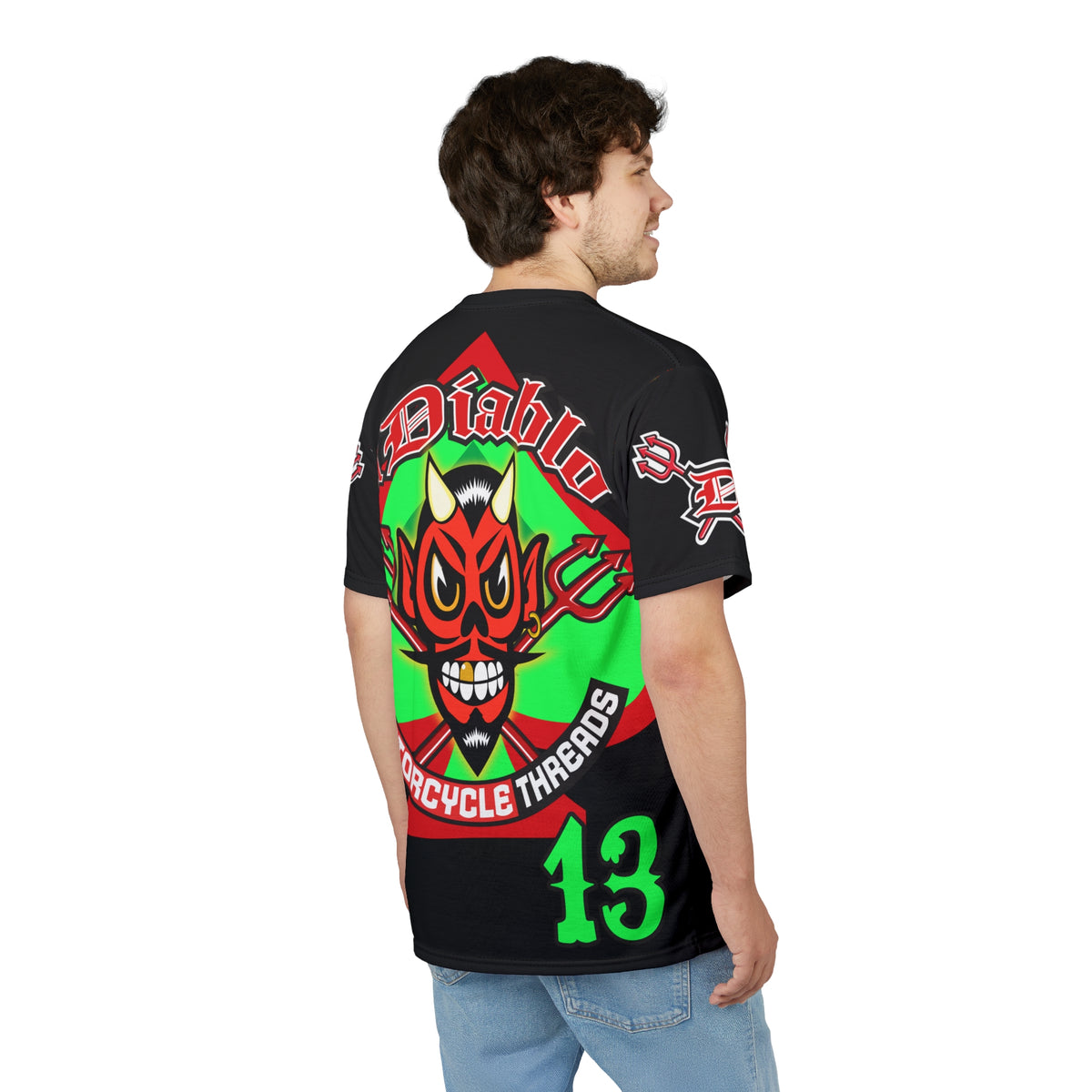 El Diablo Brand HiViz Company Super Tee, Xl Bright Graphics, Ultimate Fit & Comfort Riding Tee