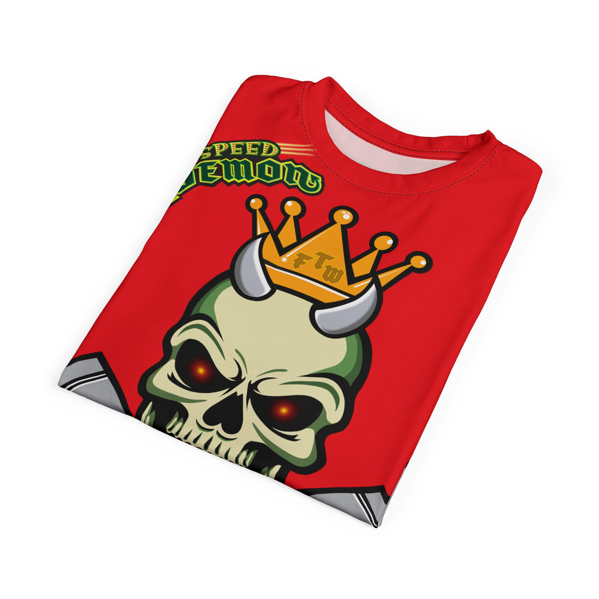Speed Demon Customs HiViz High Performance Motorcycle Riding Super Tee, Unique High Visibility XL Graphics
