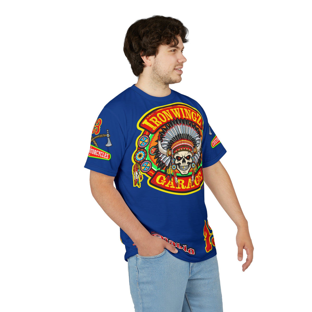 Iron Wingz Garage HiViZ Motorcycle Rider Super Tee