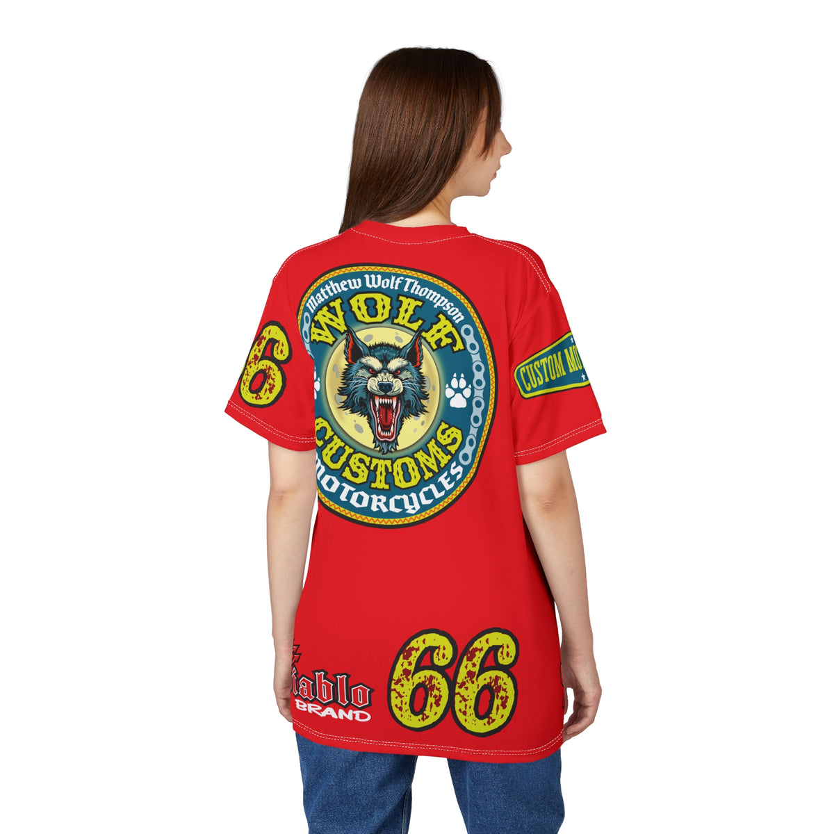 MWT Wolf Customs '66 Graphic Super  Tee — Retro Motorcycle Club Shirt The Best Biker Riding Tee EVER !!!
