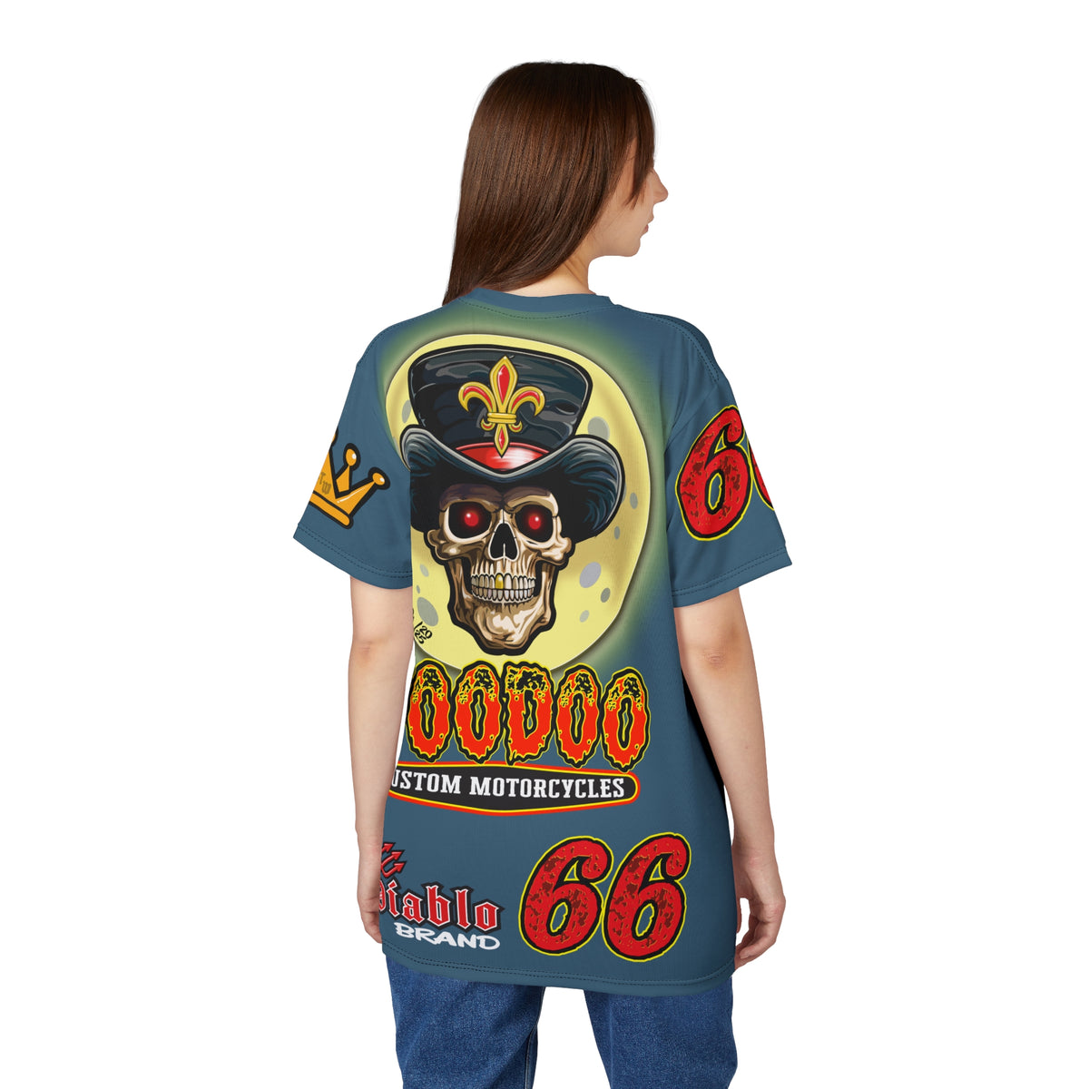 VooDoo Custom Motorcycles Route 66 Unisex Super Tee - High Performance Riding Gear