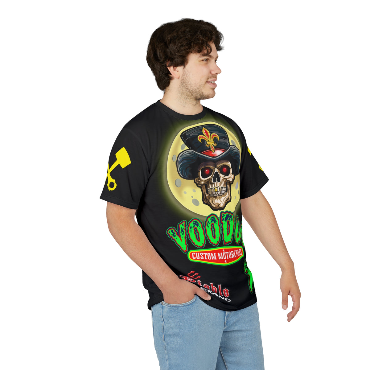 VooDoo Customs Night Rider HiViz Super Tee for Motorcycle Riders  - The Ultimate Riding Comfort