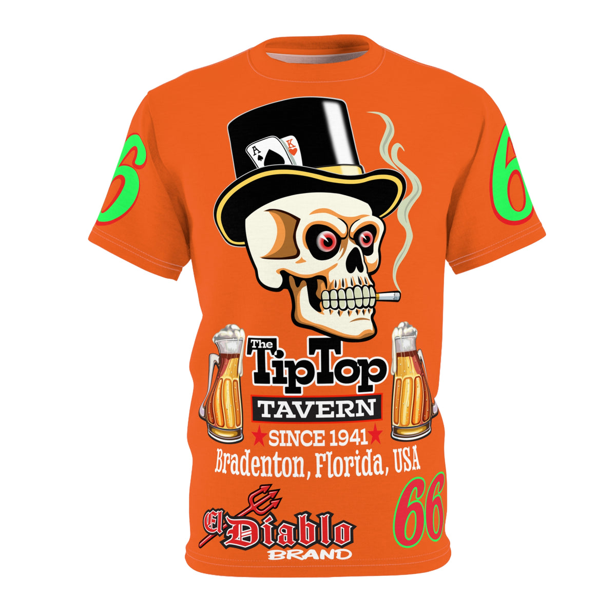 Tip Top Tavern Dive Bar Super Tee - Orange Crush - Special Edition Graphics - America's Best Dive Bar - Bikes Beers Babes & Bros. - Biker Bar Tee