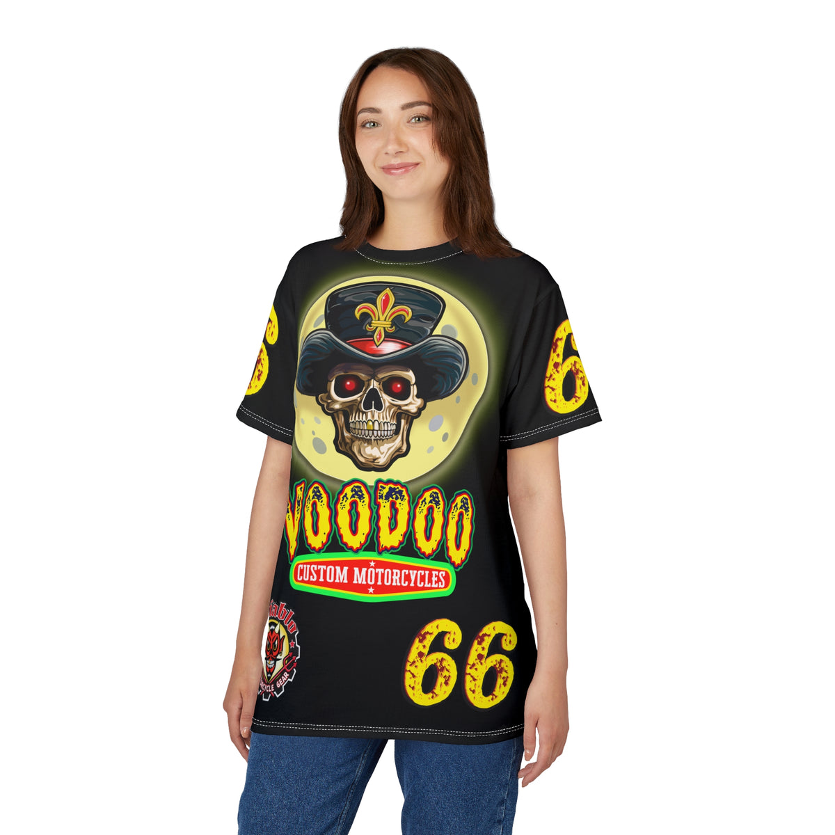 Voodoo Nightmare 66  Ultimate Motorcycle HiViz Super Tee, XLGraphics , Custom Riding Apparel