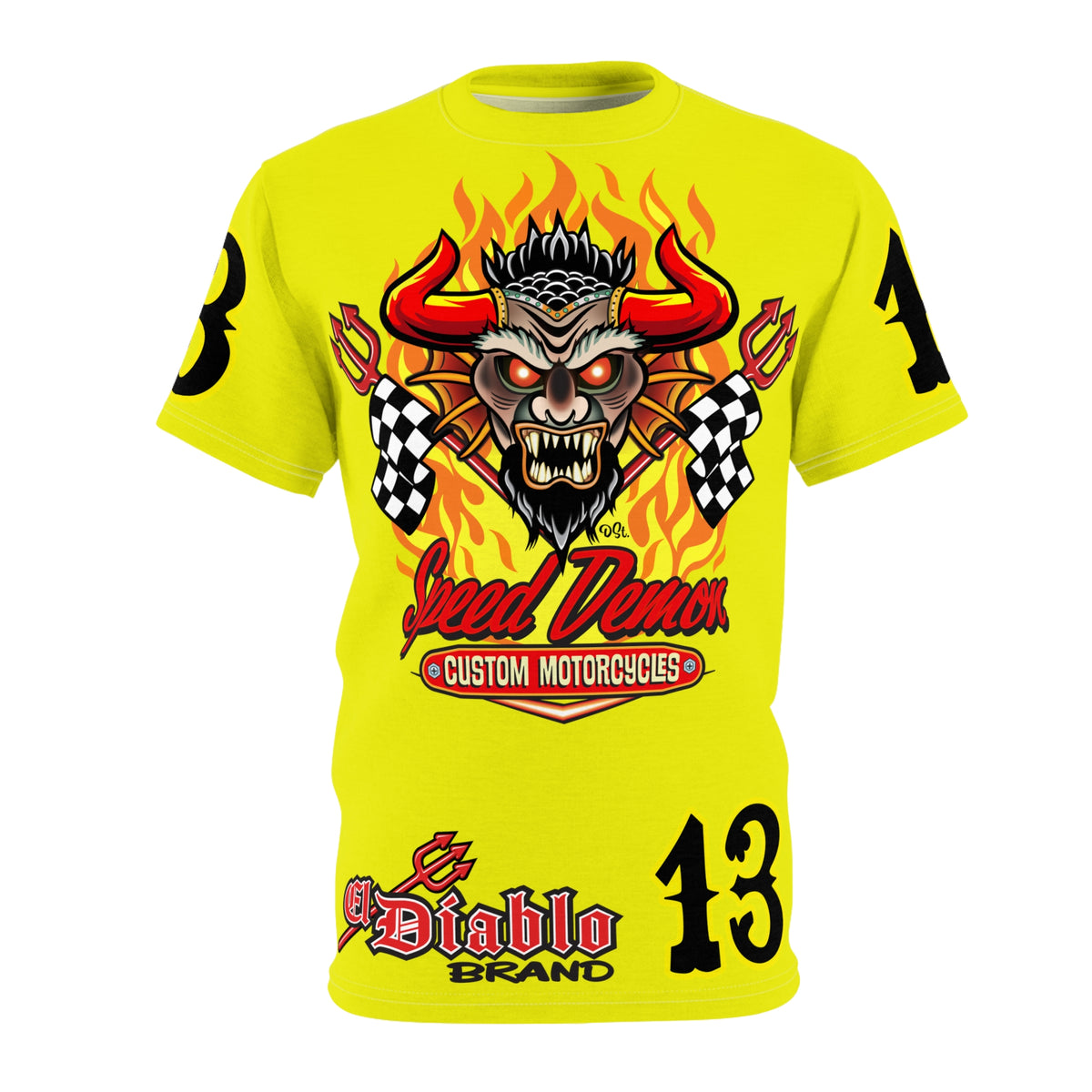 Demon Custom   Banana Rama HiViZ Super Tee — Extreme Edgy Graphics - Bad Attitude Custom Biker Riding Gear
