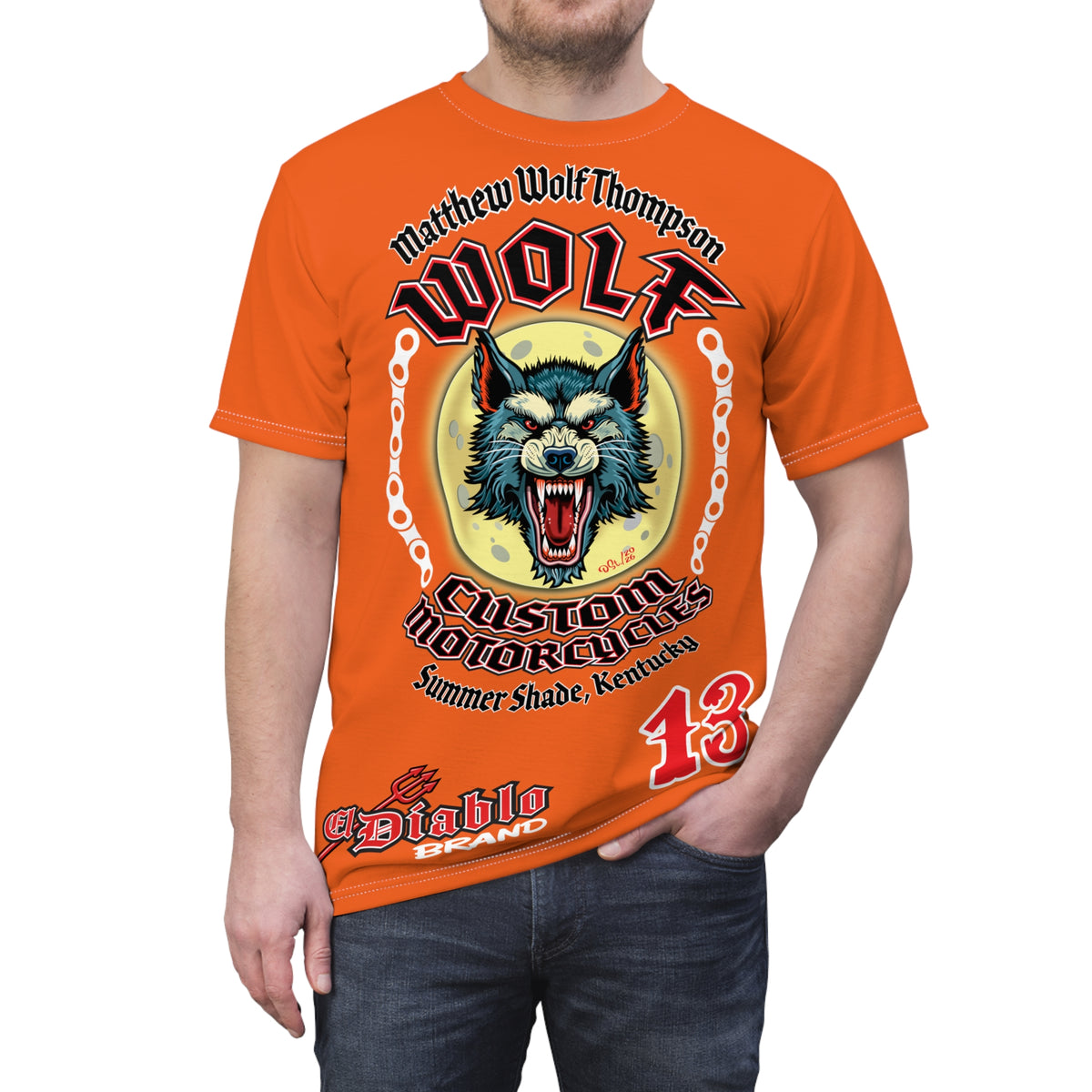 MWT Wolf Custom Motorcycles Super Tee — Viciously Cool High Performance Motorcycle Riding Shirt