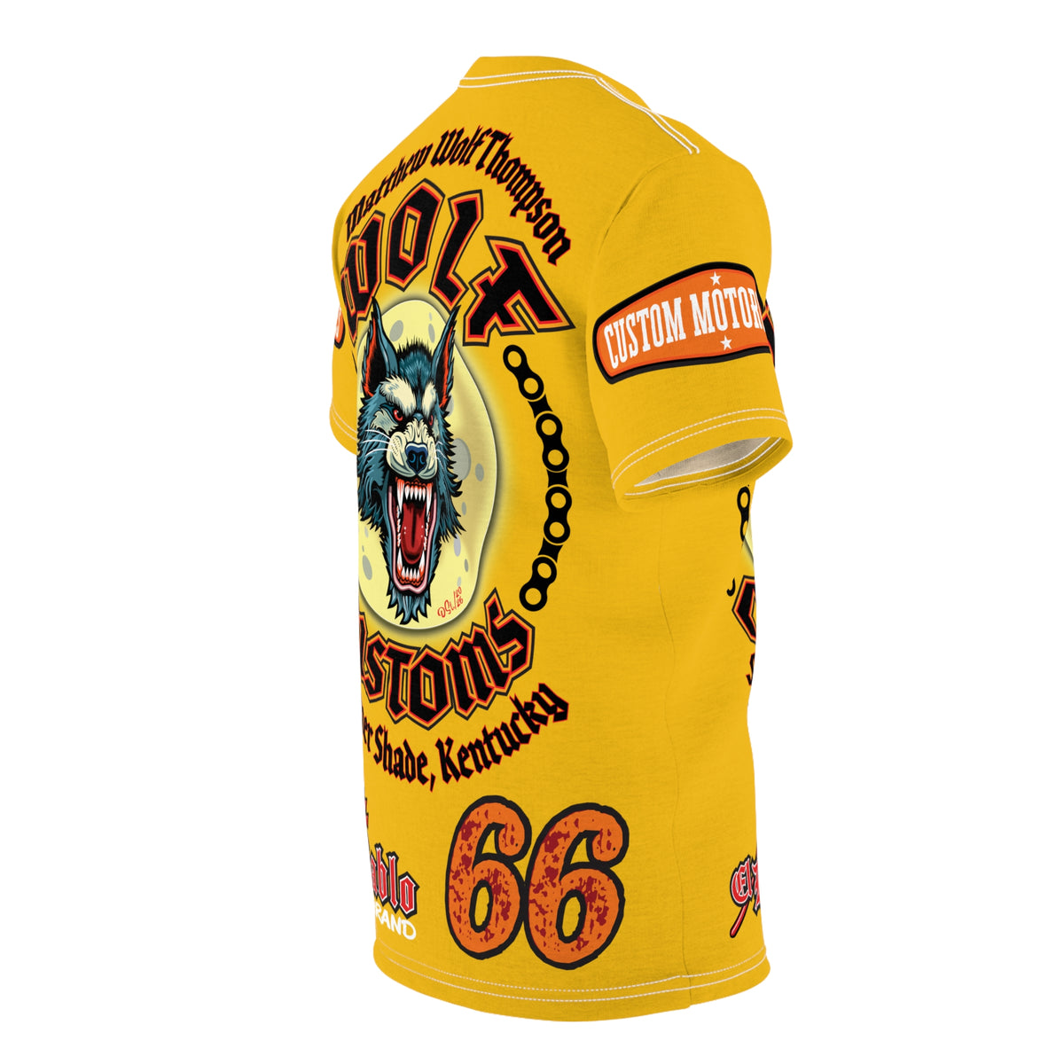 MWT Wolf Custom Motorcycles Super Tee — Viciously Cool High Performance Motorcycle Riding Shirt