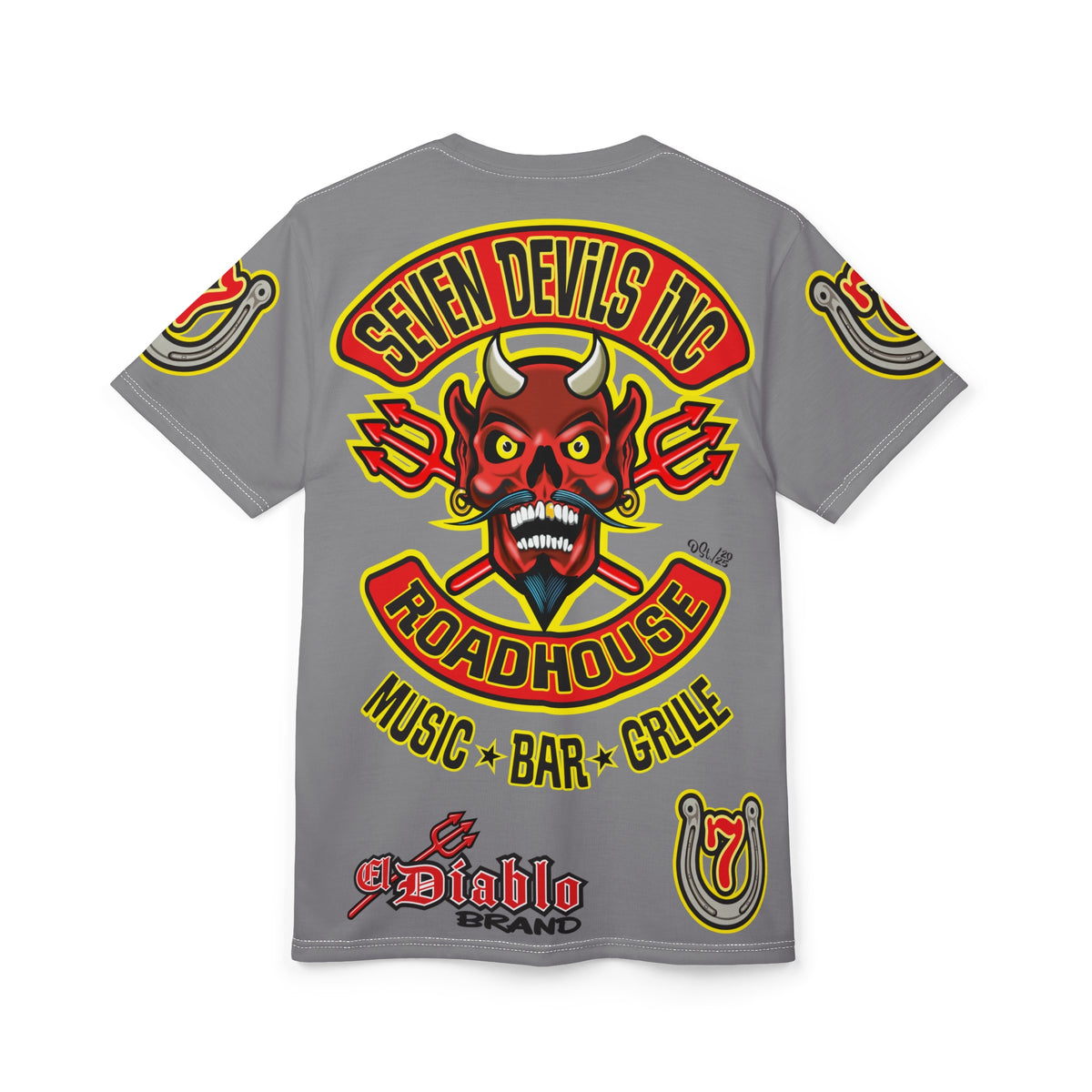 Seven Devils Inc. Roadhouse Design, Edgy Biker Shirt, Special Motorcycle Riding Gear, Seven Devils Inc.