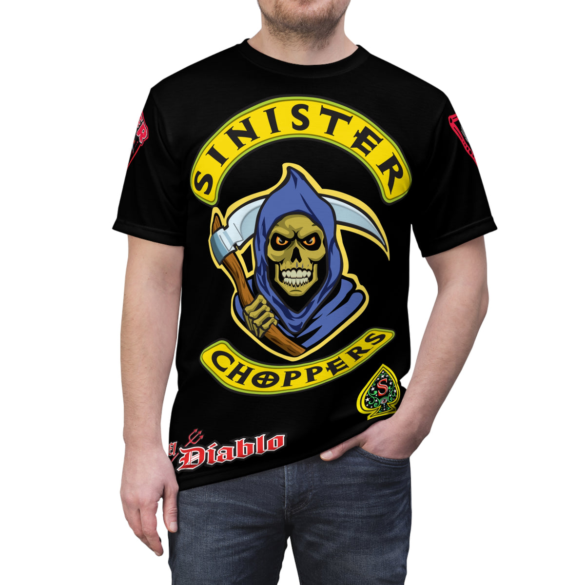 Sinister Choppers - Reaper - HiViZ Super Tee - See & Be Seen - Spectacular Custom Motorcycle Riding Gear