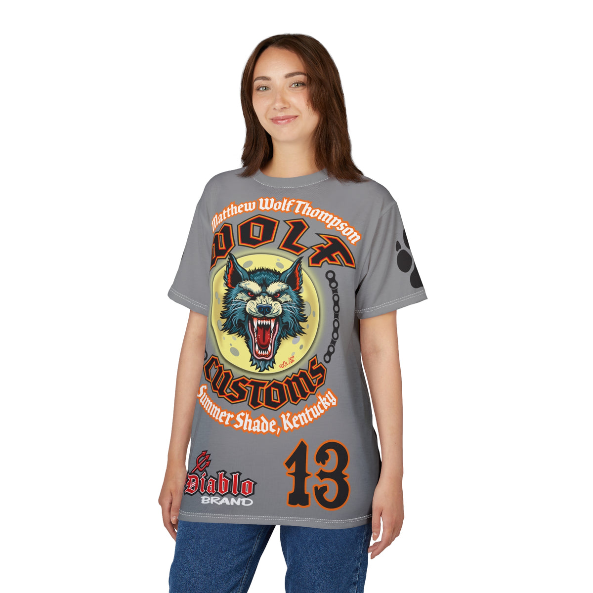 MWT Wolf Custom Motorcycles Super Tee — Viciously Cool High Performance Motorcycle Riding Shirt