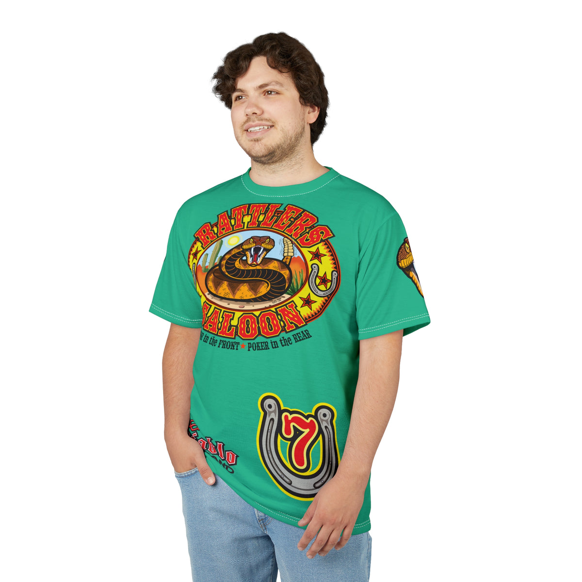 Rattlers Saloon  BADAZZ SUPER TEE — Vintage Biker 66 Graphic Shirt