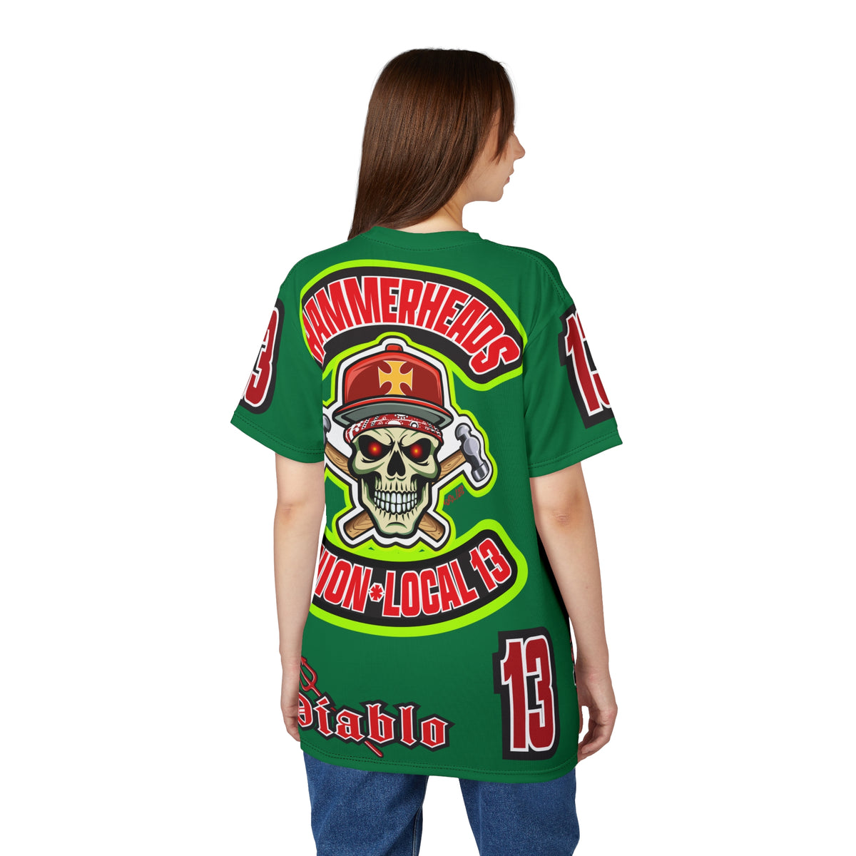 Hammerheads Union Local 13 (FAFO Version) HiViz Super Tee - Rough Tough Bad Attitude Motorcycle Riding Tee