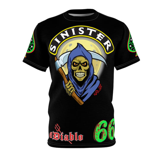 Sinister Choppers Reaper Custom Super Tee - Gothic Graphic T-Shirt for Hardcore Motorcycle Riders