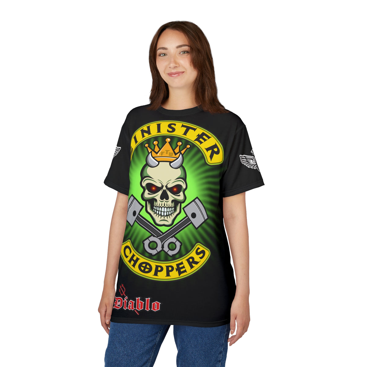 Sinister Choppers HiViz Super Tee - Custom Designed Motorcycle Riding Gear