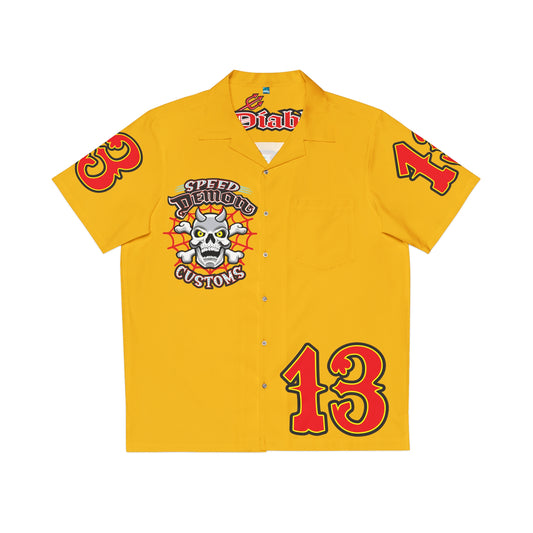Big Bopper Men's Hawaiian Shirt - Loose, Comfortable Button Up Shirt for Easy Breezy Riding - Sizes to 5XL