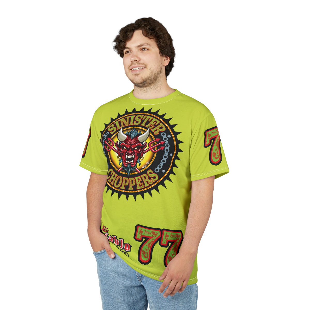 VERY Special HIVIZ Sinister Choppers MR GREEN SUPER T— Ride Cool, Look Cool in our Best Super Tee