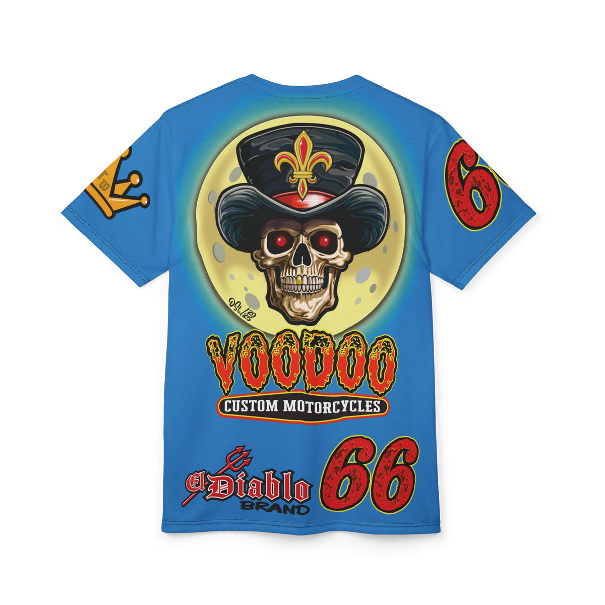 VooDoo Custom Motorcycles Route 66 Unisex Super Tee - High Performance Riding Gear