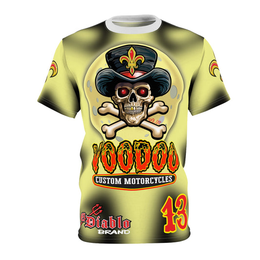 Voodoo Custom Motorcycles HIVIZ TYE DYE BLAST SUPER RIDING TEE - Look Cool, Ride Cool jn our Finest Biker Riding Tee