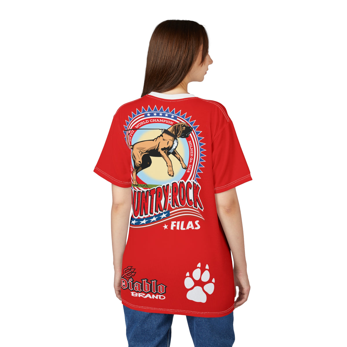Country Rock Filas Graphic Super Tee — El Diablo Brand Paw Print T-Shirt