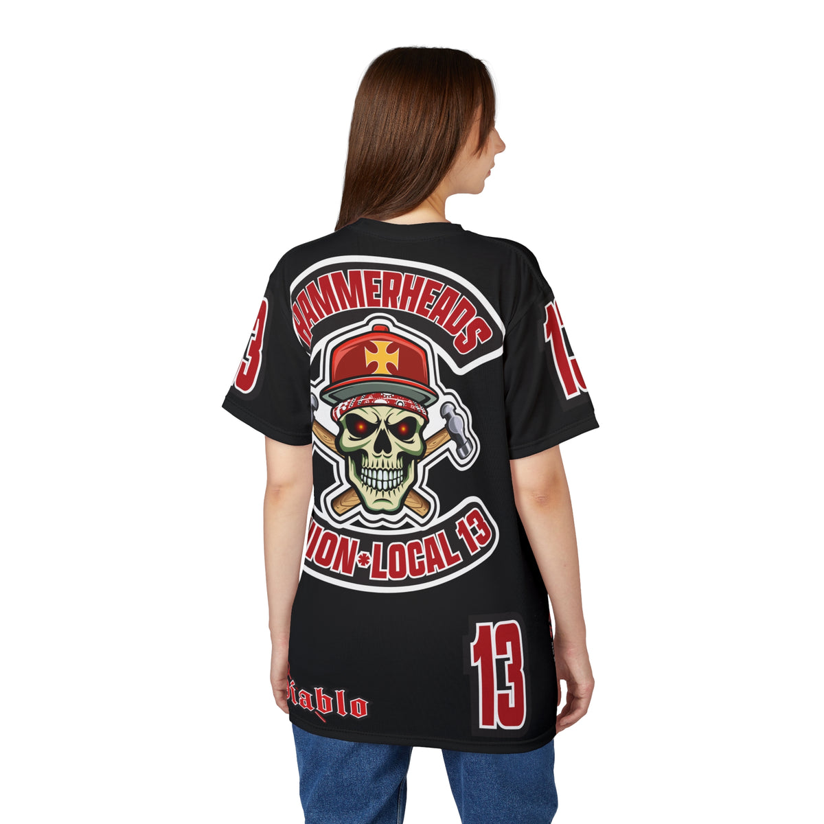 Hammerheads Union Local 13 Black Beauty - Hiviz Custom Motorcycle Riding Super Tee